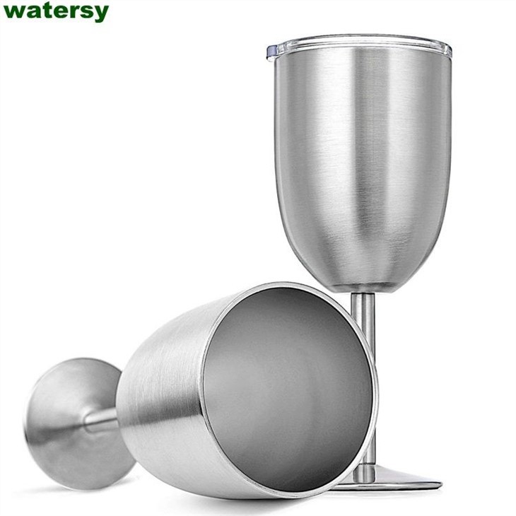 10oz Double Wall Stainless Steel Wine Tumbler with Lid 10oz Double Wall Stainless Steel Wine Tumbler with Lid